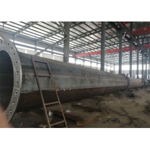 ASTM A36 Pylon Monopole Transmission Tower , Flange Connection Steel Monopole