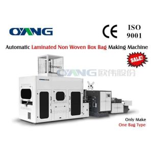 Laminated Non Woven Box Bag Making Machine With 37-52cm Loop Handle