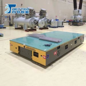 Electric Powered Trackless Transfer Cart for and Safe Material Transport in