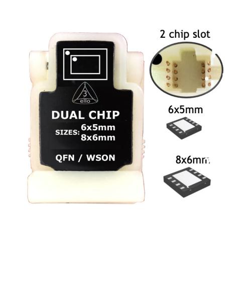 DUAL CHIP SIZE EEPROM ADAPTER 2 IN 1 QFN/WSON TO DIP8 SOCKET FOR PC BIOS LCD CAR
