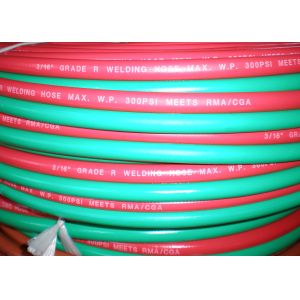 Cheap 3 / 16&quot; Welding Rubber Hose With Brass Adapter 20 Bar For Gas Cutting / Soldering for sale