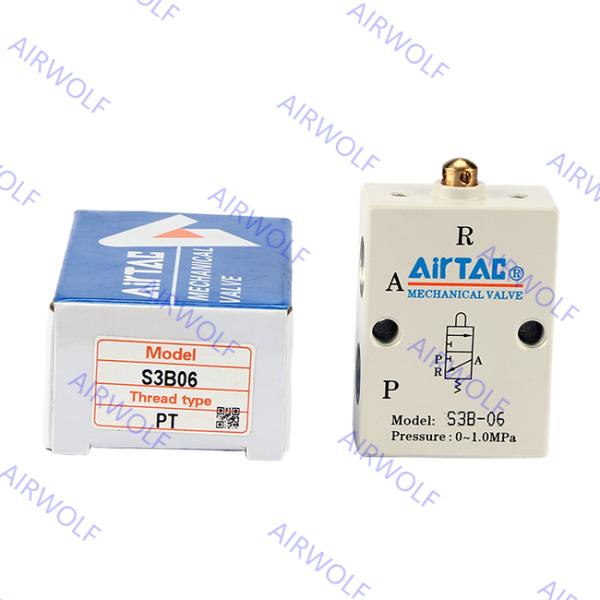 Quality S3B-M5, S3B-06, S3B-08 AIRTAC S3 Series 3/2 way Control Valve M5 1/8" 1/4" wholesale