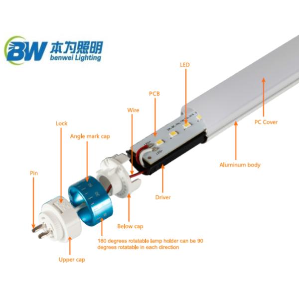 Customizable Logo T6 LED Tube Light 18W 12V 120 Degree Beam Angle