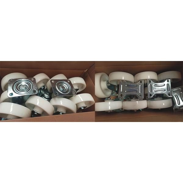 OEM 8 Inch White Total Brake Nylon Swivel Wheel Castors Heavy Duty