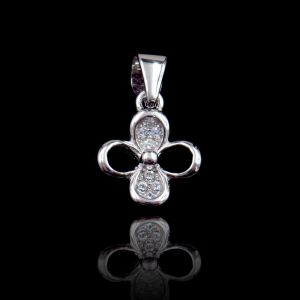 Custom Woman Silver Cubic Zirconia Pendant With Different Characters