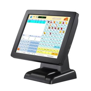 15 Inch Black Waterproof Retail Point Of Sale Systems J1900 CPU For Restaurant
