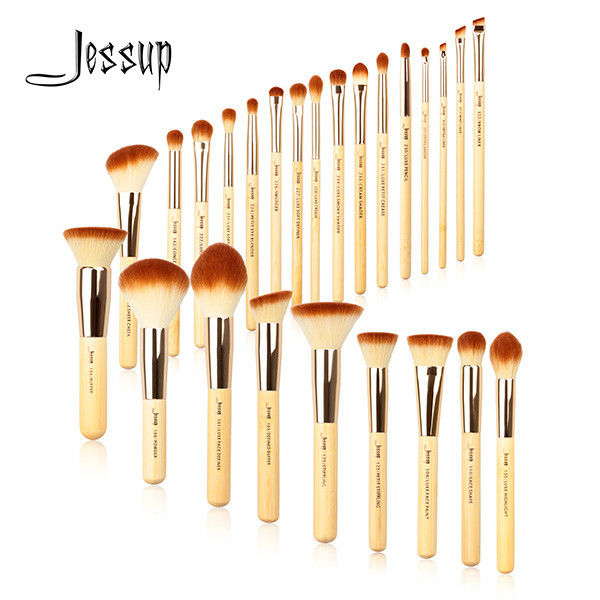 Quality Jessup 25pcs Bamboo Makeup Brushes Set Makeup Foundation Brush Suppliers China Antimicrobial Brush T135 wholesale