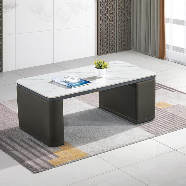 Quality Modern Rectangular Coffee Table Living Room White Rock Plate Tea Table Simple Office Tea Table wholesale