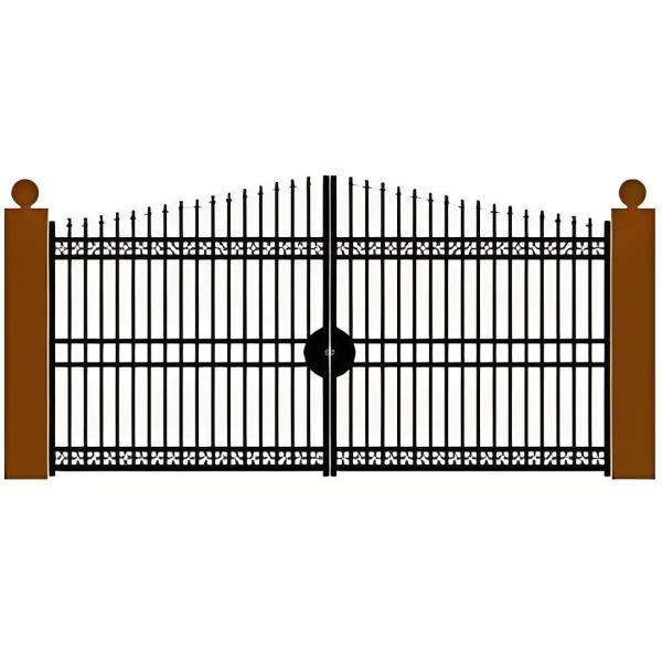 Quality Simple Atmosphere Of High Class Gate Fence Tubular Steel 2.5M*2M Iron gate wholesale