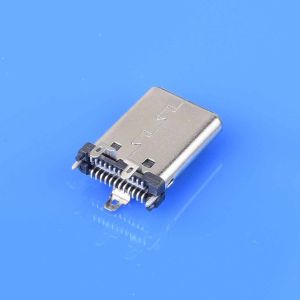 Cheap USB TYPE C 24PIN Verticle Type with Positioning Foot Receptacle Overall Height above PCB 11.15mm for sale