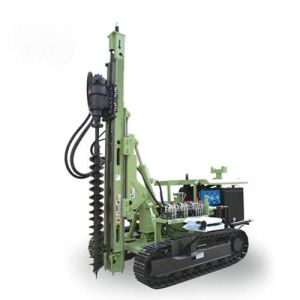 Hydraulic Solar Pile Driver Machine 56KW Host Power 20m - 120m Bore Depth