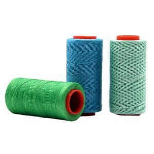200m 0.8mm Flat Waxed Thread for Leather 100% Polyester Pattern Waxed Yarn Count
