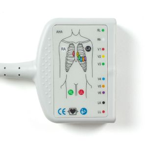 Flexible GE Healthcare Marquette EKG Trunk Cable 22341809 for Adult/Pediatric