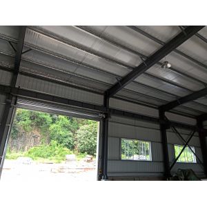 Steel Structure Galvanized Warehouse With Electric Shutter Door