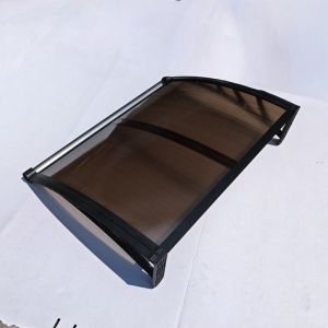 Factory 1m*1.2m Bronze Effortless Assembly DIY Polycarbonate Awning with Plastic