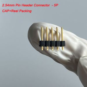 2.54mm Pitch Pin Header Connector 5 Pin Straight With Cap Board To Board