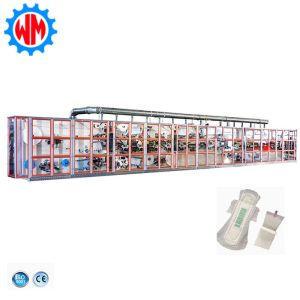 China Disposable Womeng Sanitary Pad Machine Servo Motor Control SAP Raw Material on sale