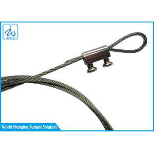 Sus304 Wire Rope Loop End And Hook Security Cable For Led Ceiling Down Lights