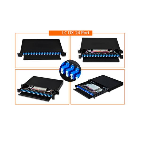 19" / 23" Black Grey Splicing Fiber Single Mode Operation Optic Fiber Terminal Box