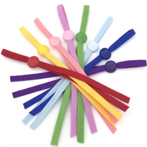 12cm * 5mm flat adjustable elastic band with buckle earloop cord for facemask
