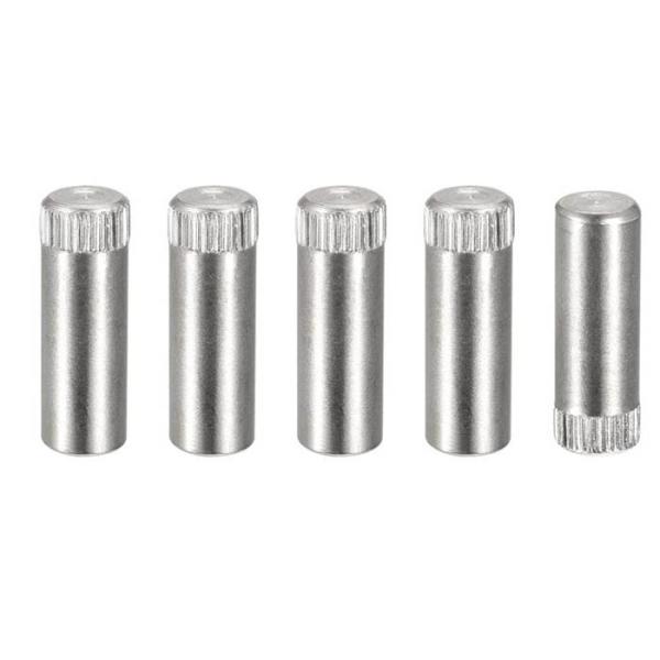 Aluminum AL 6061 7075 Plain Finished External Thread Round Dowel Parallel Pin