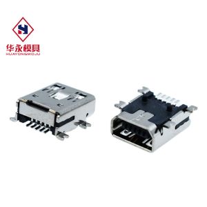 HuaYong 1.0A Type B SMT Micro Usb Surface Mount Connector