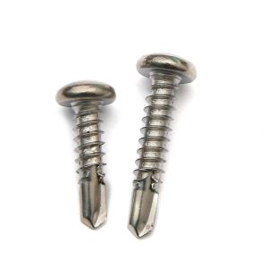 China AISI 410 Robertson Recess Raised Pan Head Self Threading Drilling Screws For Steel on sale