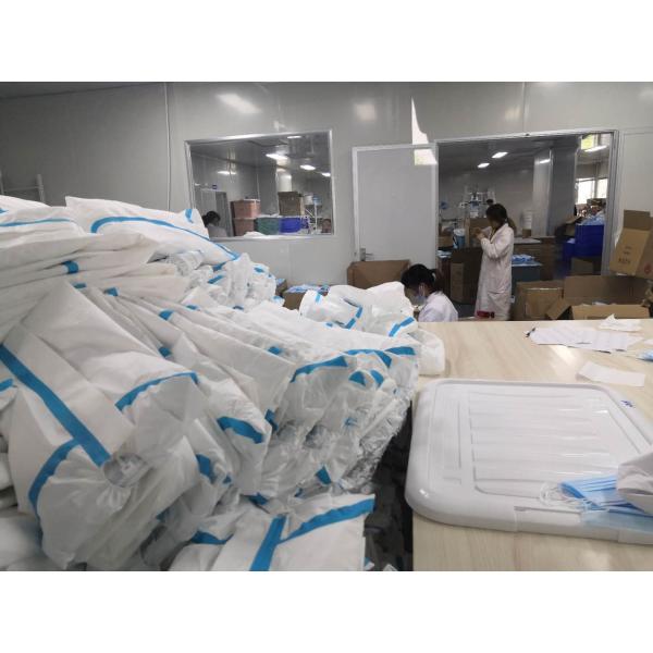 Anti Virus L 165cm White Disposable Overalls