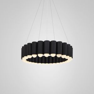 Postmodern Luxury LED Chandelier Round Water Pipe ndustrial Carousel LED