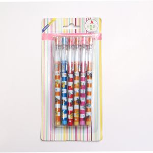 Plastic Non-sharpening Pencil with 9 colors with blister card packing for kids