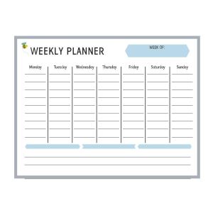 Dry Erase Horizontal Thick Weekly Planner Fridge Magnet Notepad