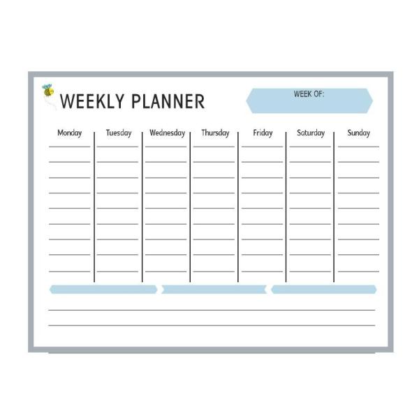 Quality Dry Erase Horizontal Thick Weekly Planner Fridge Magnet Notepad wholesale
