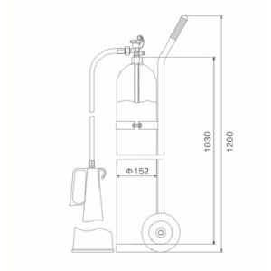Red 10kg Trolley Mounted Fire Extinguisher Simple Operation / Maintenance