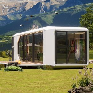 Modern Luxury Mobile Tiny House Prefabricated Capsule 38m2 Floor Area Modern