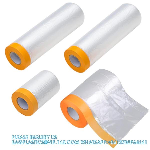 Tape And Drape,Pre-Taped Masking Film, Masking Paper,Paint Adhesive Protective