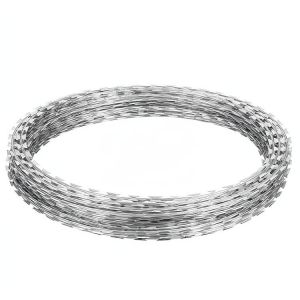 Silver BTO 22 Hot Dipped Galvanized Concertina Barbed Wire Rolls for Sea