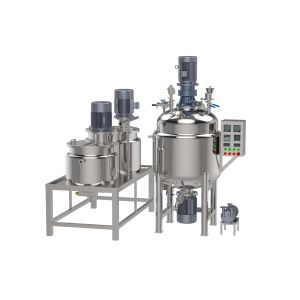 PLC Controlled liquid blending machine with Homogenizing Head and Tilt Tank