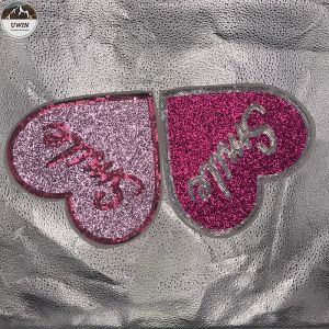 Eco Friendly Custom Made Embroidered Patches Non Woven / Glitter Material
