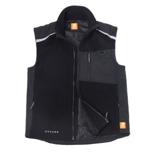 China 100% polyester microfleece Cold Weather Work Vest , Breathable water resistant winter body warmer vest on sale