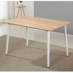 Rectangular European Style Mdf Dining Table With Metal Legs For Restaurant