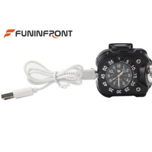 Micro USB Rechargeable CREE LED Torch Wrist Watch Flashlight for Outdoor Sports