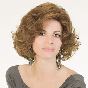 China Natural Curly Machine Made Wigs on sale