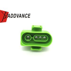 3A0973334B 4 Pin Green Male O2 Oxygen Sensor Connector For Wire Harness