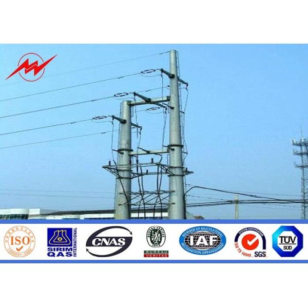 11.9m - 600dan Power Transmission Poles Galvanized Octagonal Electrical Power