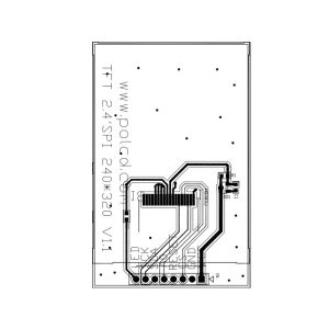 Polcd 18 Pin 2.4 Spi Tft Lcd Display ST7789V2 Tft Touch Screen Display