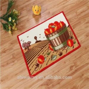 Fresh fruit design loop pile nylon door mat