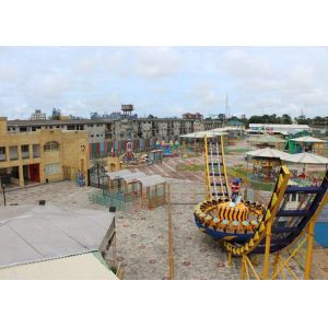 Durable Painting Flying UFO Rides With A Big Disc And Fence Protection