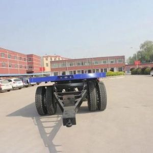 Farm 2-Axles Flat Platform Flatbed Drawbar Full Trailer With Ladder