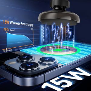 Customizable Lighting Modes Car Wireless Charger With Strong Magnetic Suction