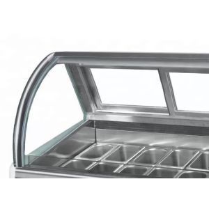 -18 Centigrade 1000W Cake Counter Fridge For Ice Cream